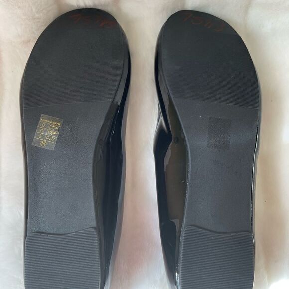 NWOB Pleaser Anna-01 black flats ballerina shoes with bow accent round t… - Picture 6 of 11